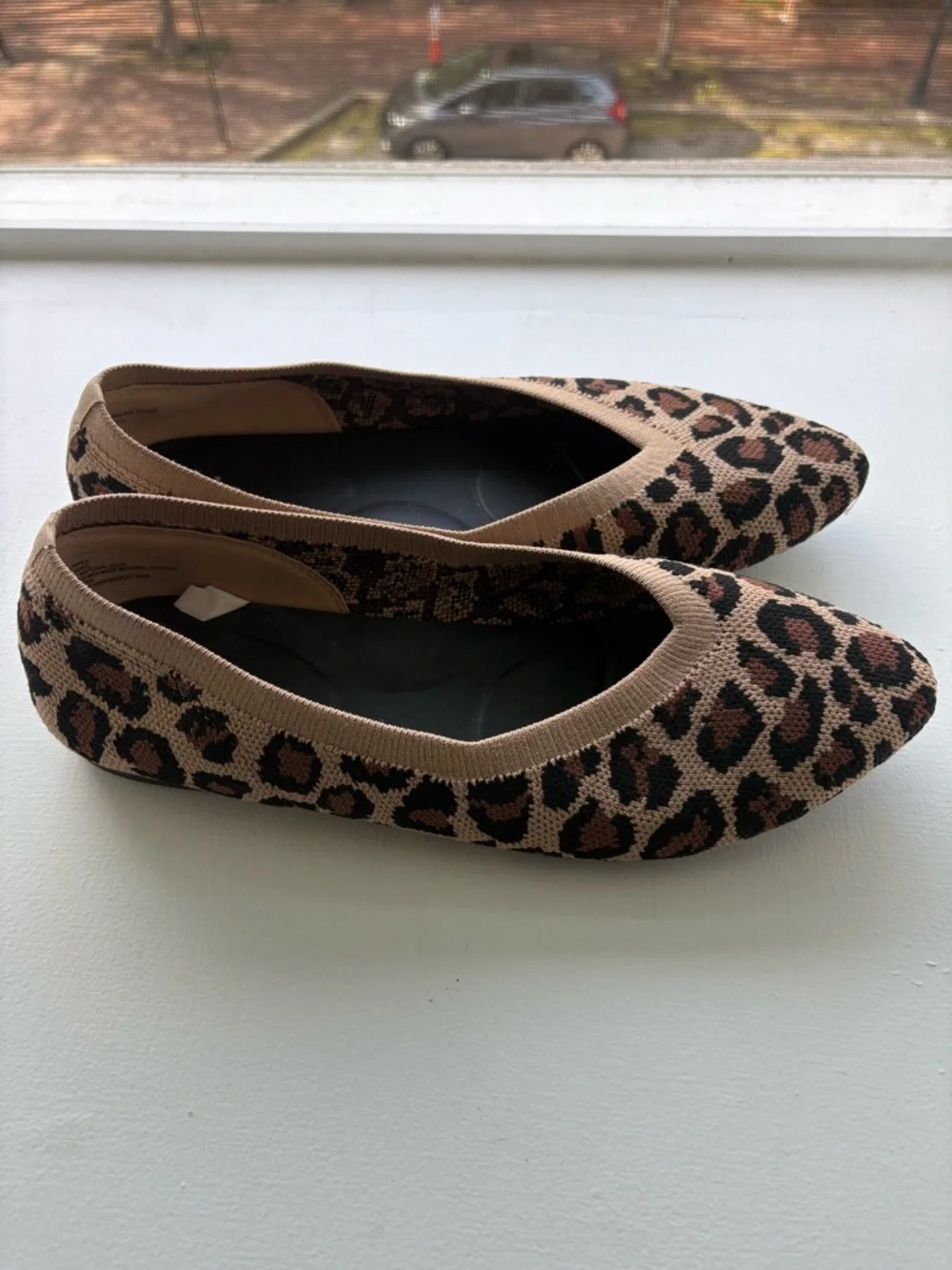 a new day Leopard Knit Ballet Flats - Tan/Brown/Black - Picture 2 of 5
